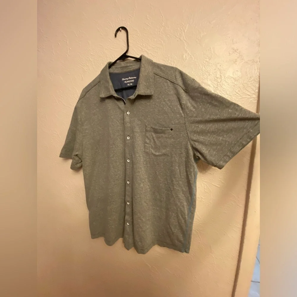Tommy Bahama Olive Casual Button Down Shirt Relaxed Fit